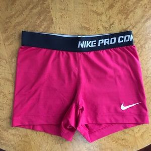 Pink Nike Pro Combat Compression Short
